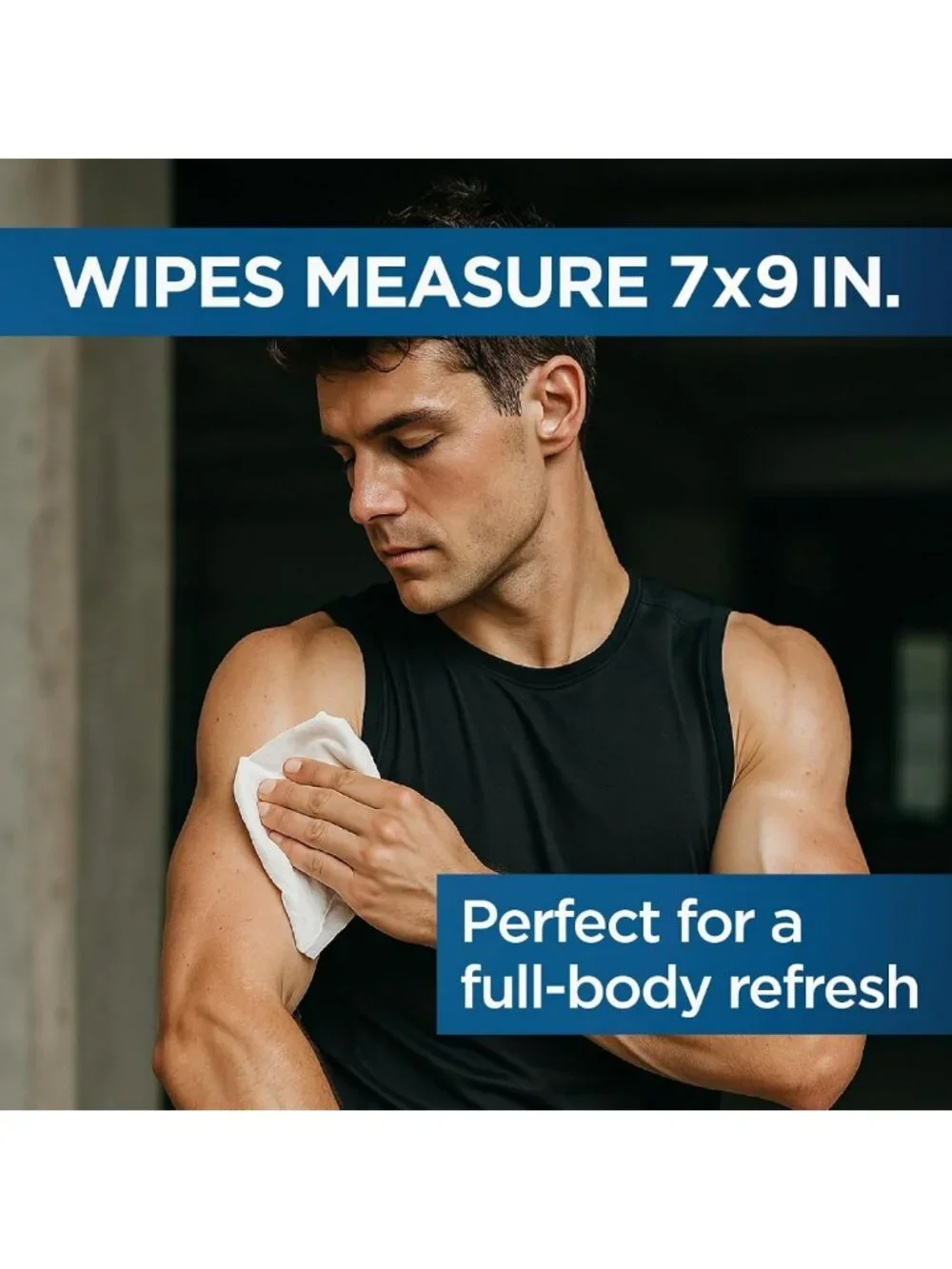 Natural Body Wipes with Tea Tree Oil - Refreshing, Antibacterial, 40 Count